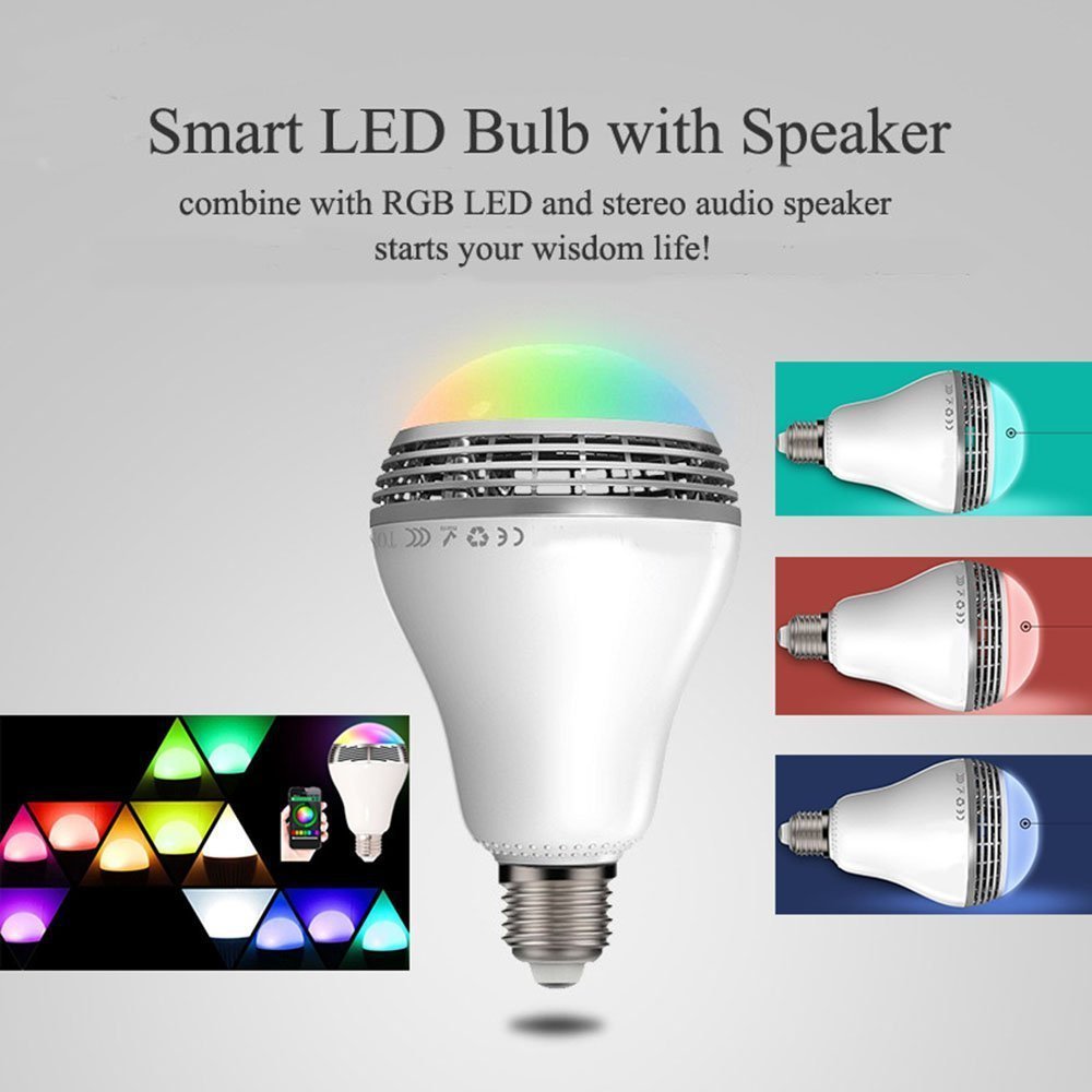 Smart Bluetooth Speaker E27 Bulb Light