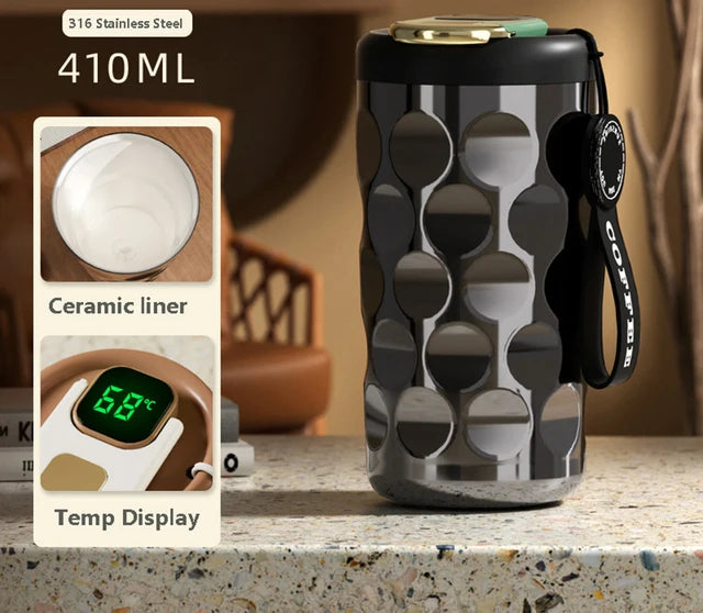 LED Temperature Display Insulated Cup
