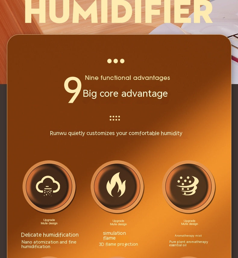 Flame Humidifier USB LED Aroma Diffuser