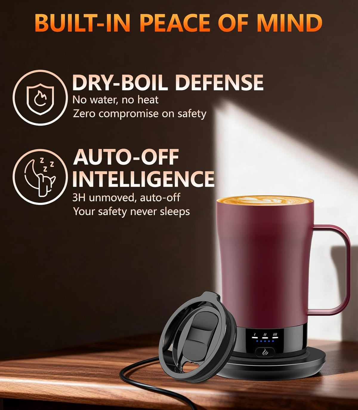Self-Heating Coffee Mug 14oz
