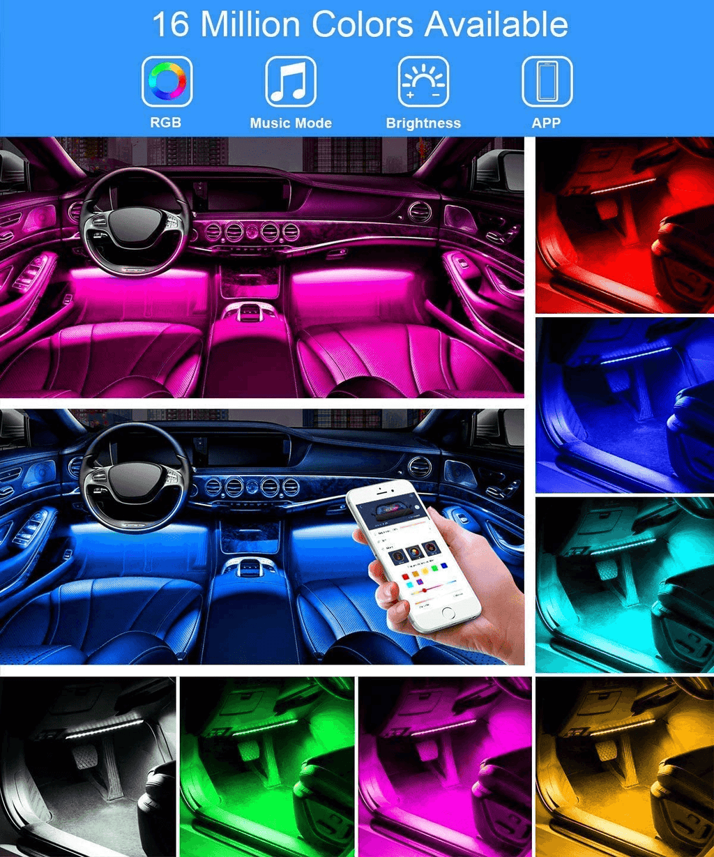 Interior Car LED RGB Strip Lights