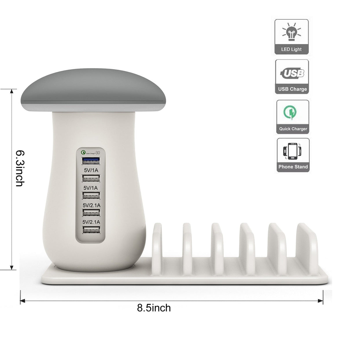 Mushroom Lamp Quick Charger 3.0