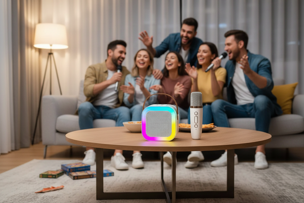 Portable Bluetooth Karaoke Speaker LED