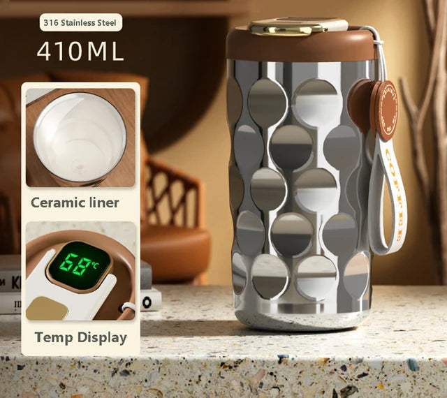 LED Temperature Display Insulated Cup