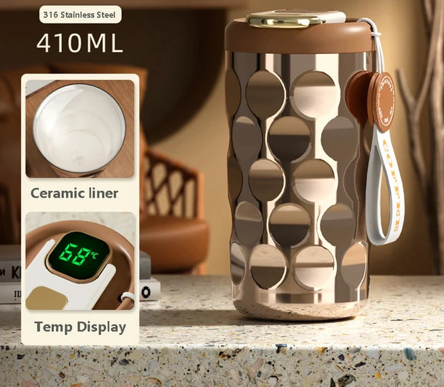 LED Temperature Display Insulated Cup