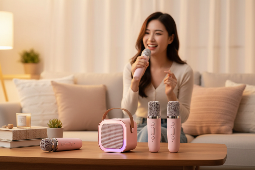 Portable Bluetooth Karaoke Speaker LED