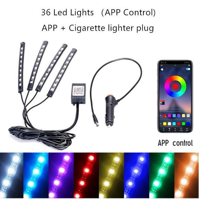 Interior Car LED RGB Strip Lights