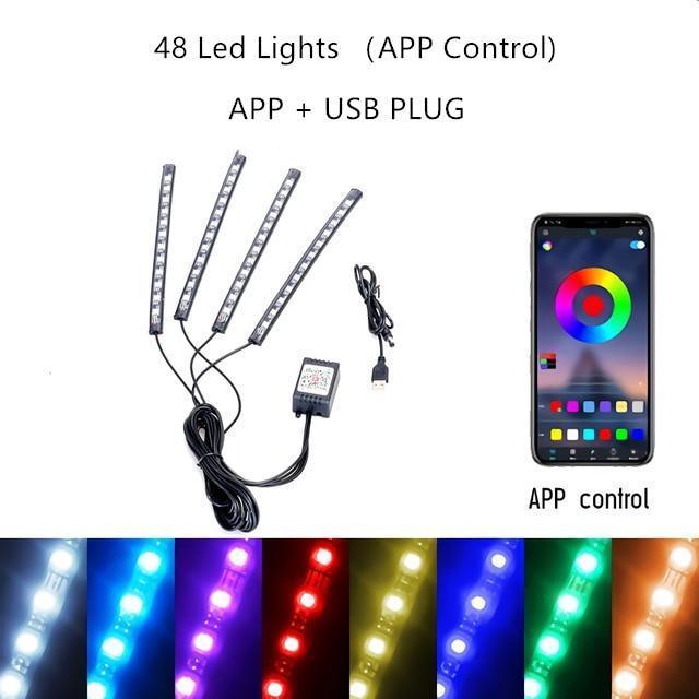 Interior Car LED RGB Strip Lights