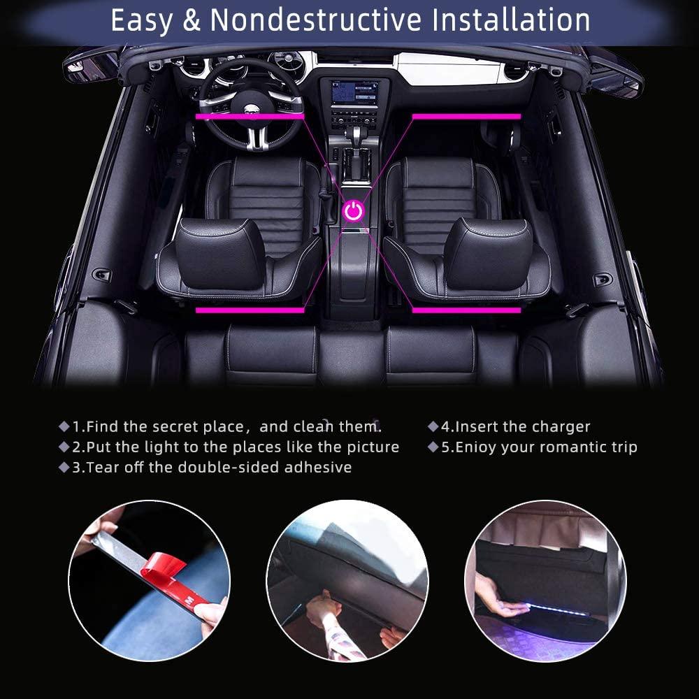 Interior Car LED RGB Strip Lights