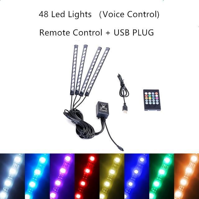 Interior Car LED RGB Strip Lights