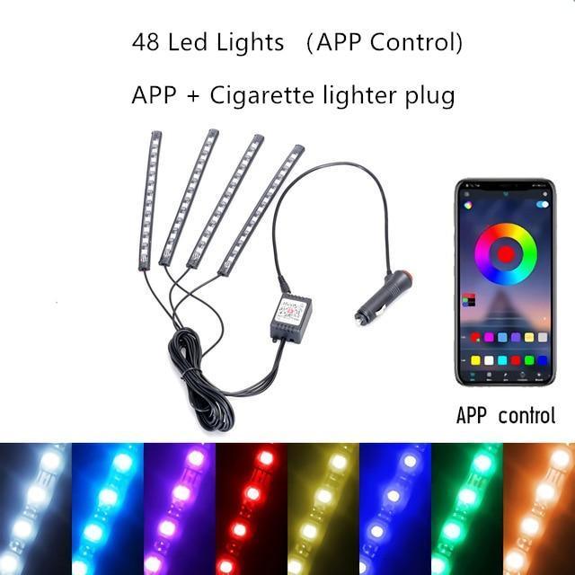 Interior Car LED RGB Strip Lights
