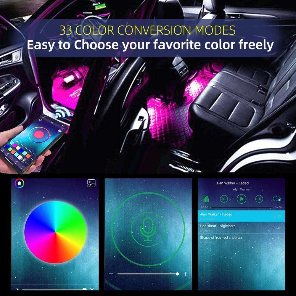 Interior Car LED RGB Strip Lights
