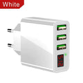 3-Port USB LED Display Fast Charger
