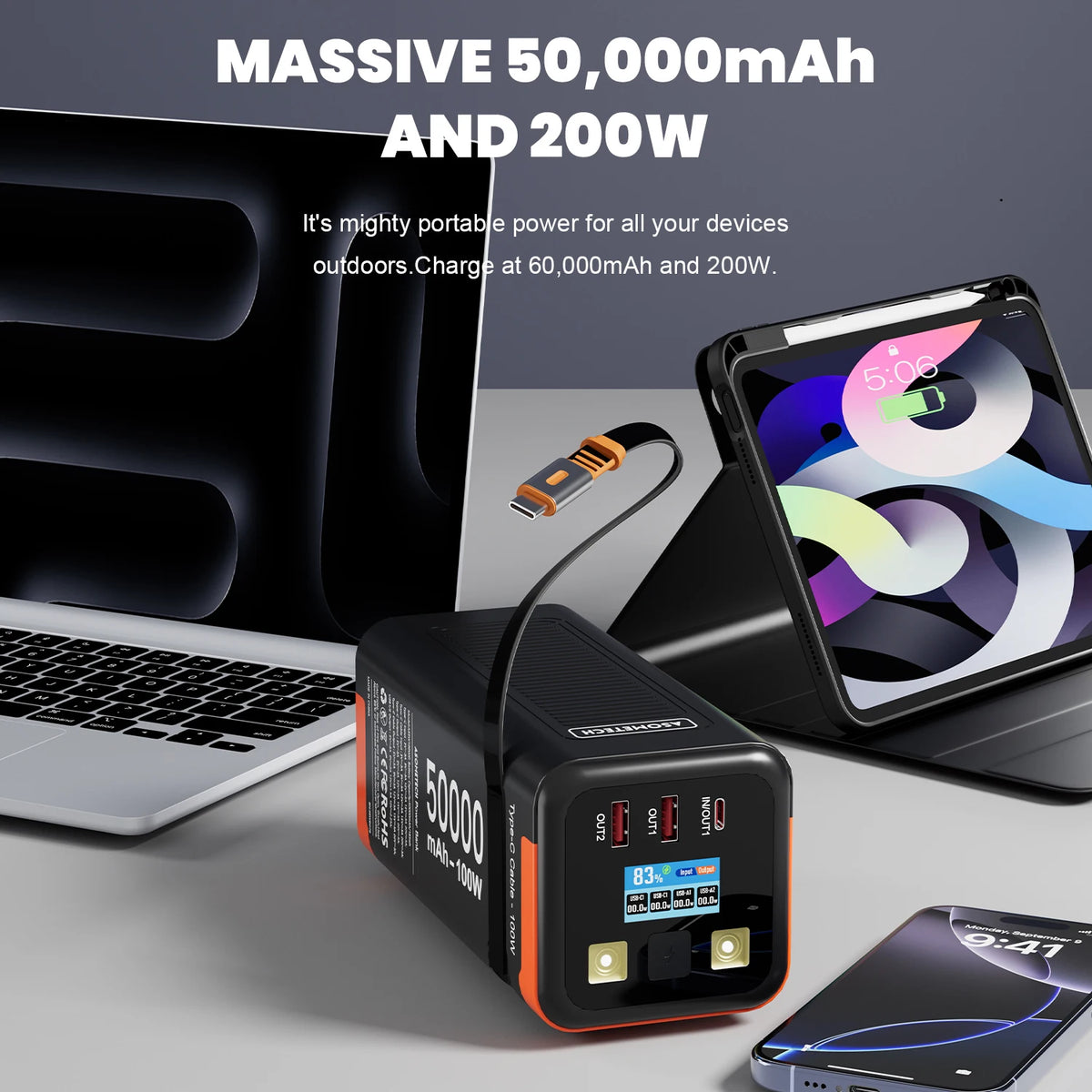 100W Power Bank 50000mAh