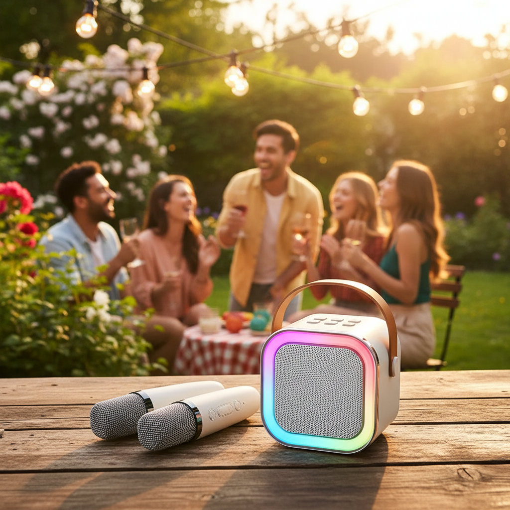 Portable Bluetooth Karaoke Speaker LED