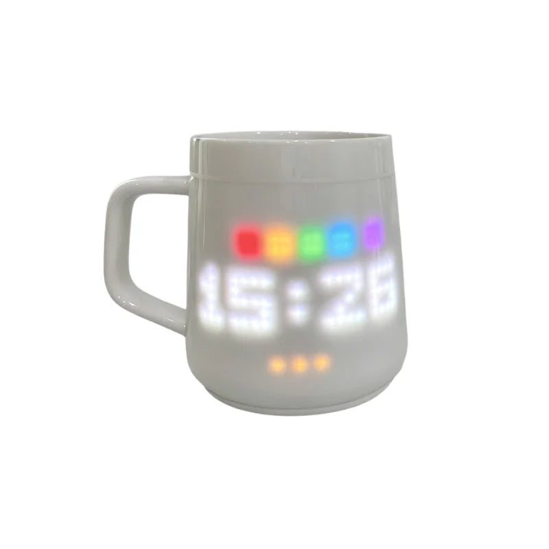 PixelMug Smart Pixel Mug 4.8inches 16*32 Pixels Creative Couple Ceramic Coffee Cup Supports AI Custom Animated Patterns Fun Gift