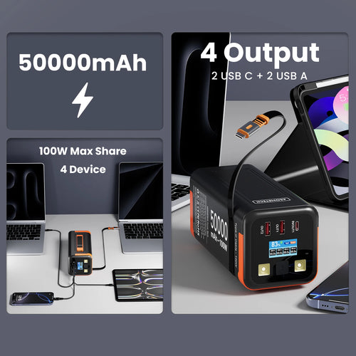 100W Power Bank 50000mAh