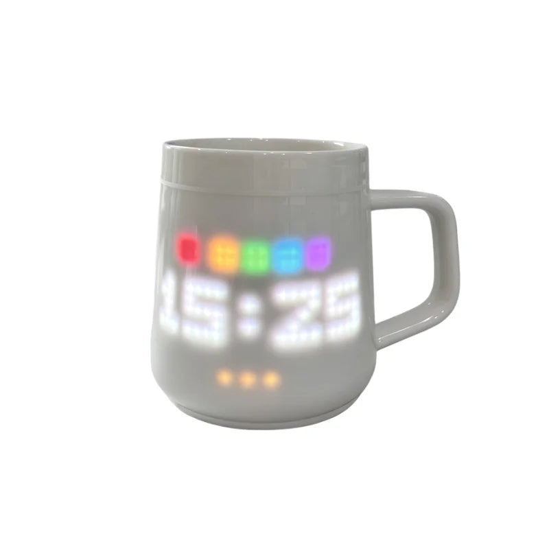 PixelMug Smart Pixel Mug 4.8inches 16*32 Pixels Creative Couple Ceramic Coffee Cup Supports AI Custom Animated Patterns Fun Gift