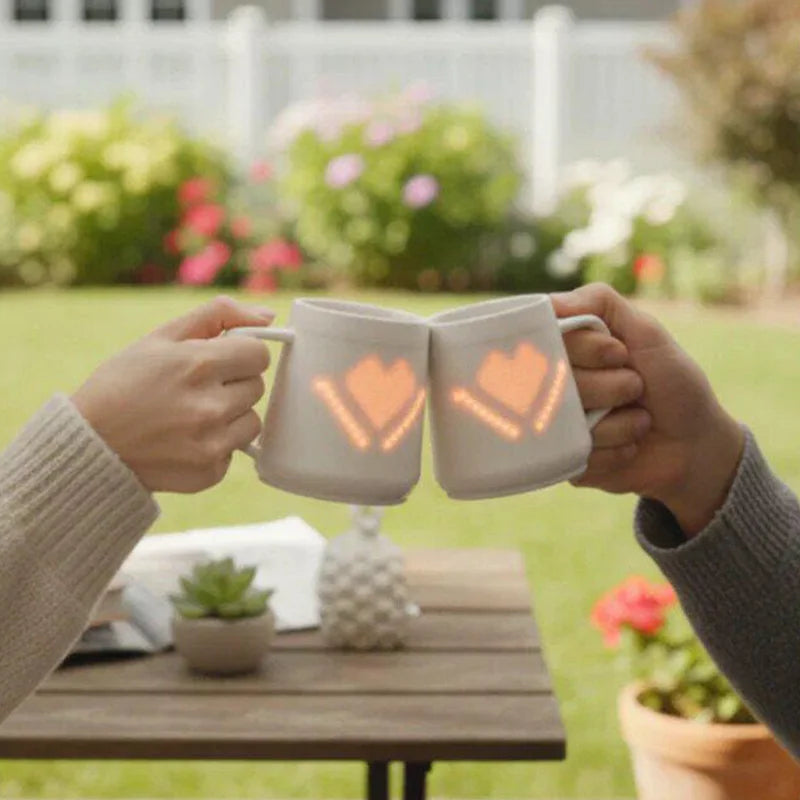PixelMug Smart Pixel Mug 4.8inches 16*32 Pixels Creative Couple Ceramic Coffee Cup Supports AI Custom Animated Patterns Fun Gift