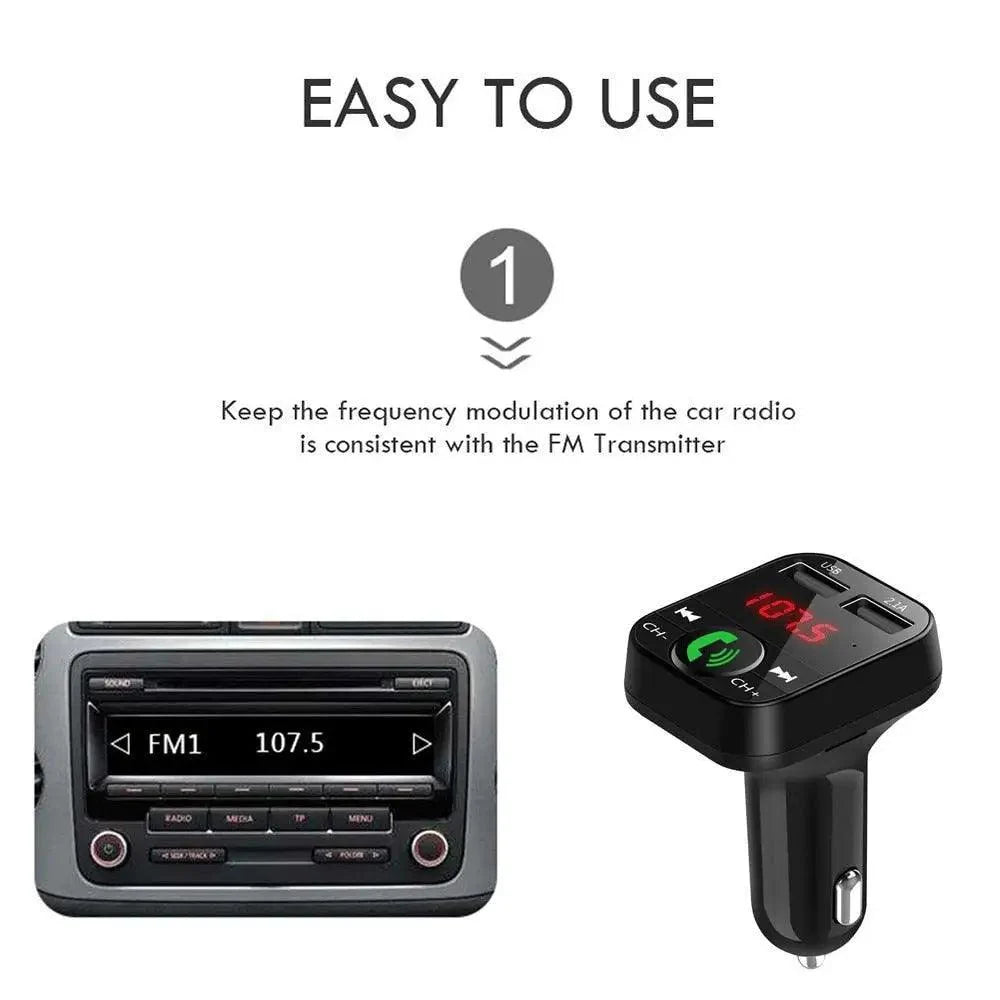 Car Bluetooth Hands-free Transmitter Charger