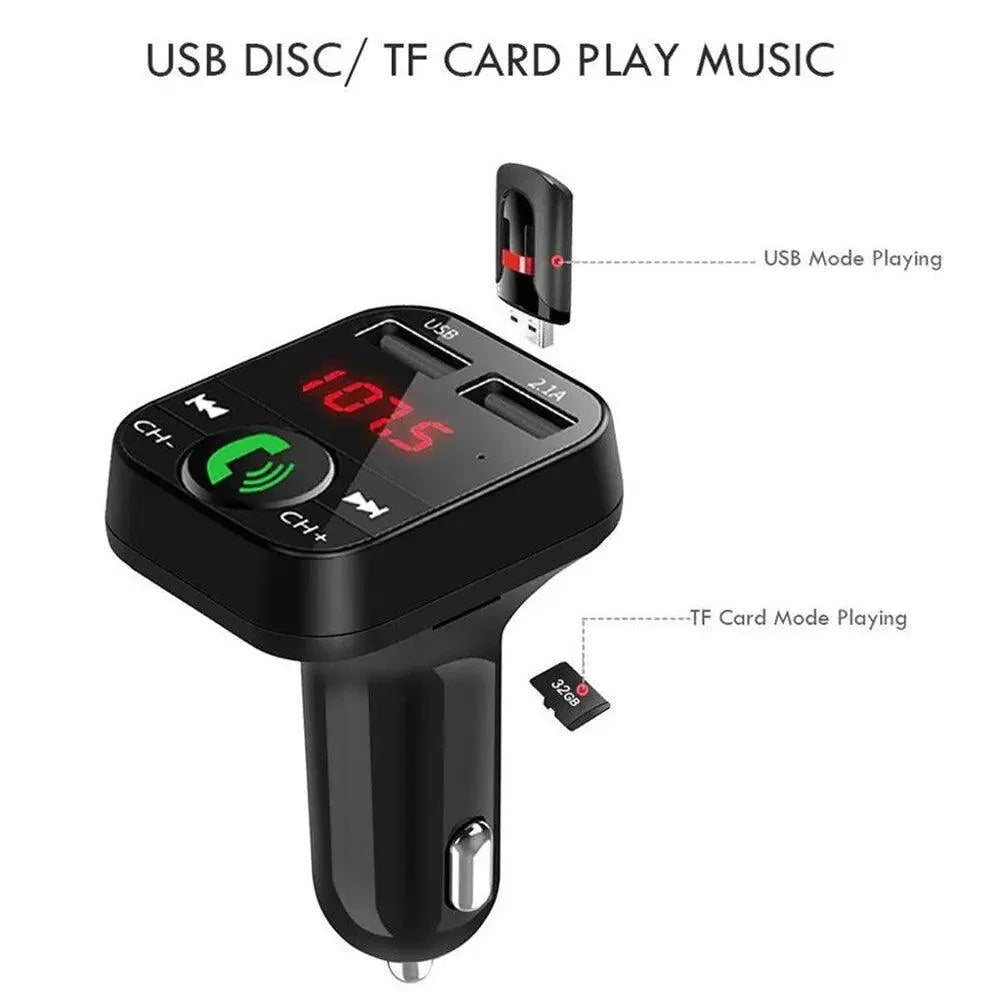 Car Bluetooth Hands-free Transmitter Charger