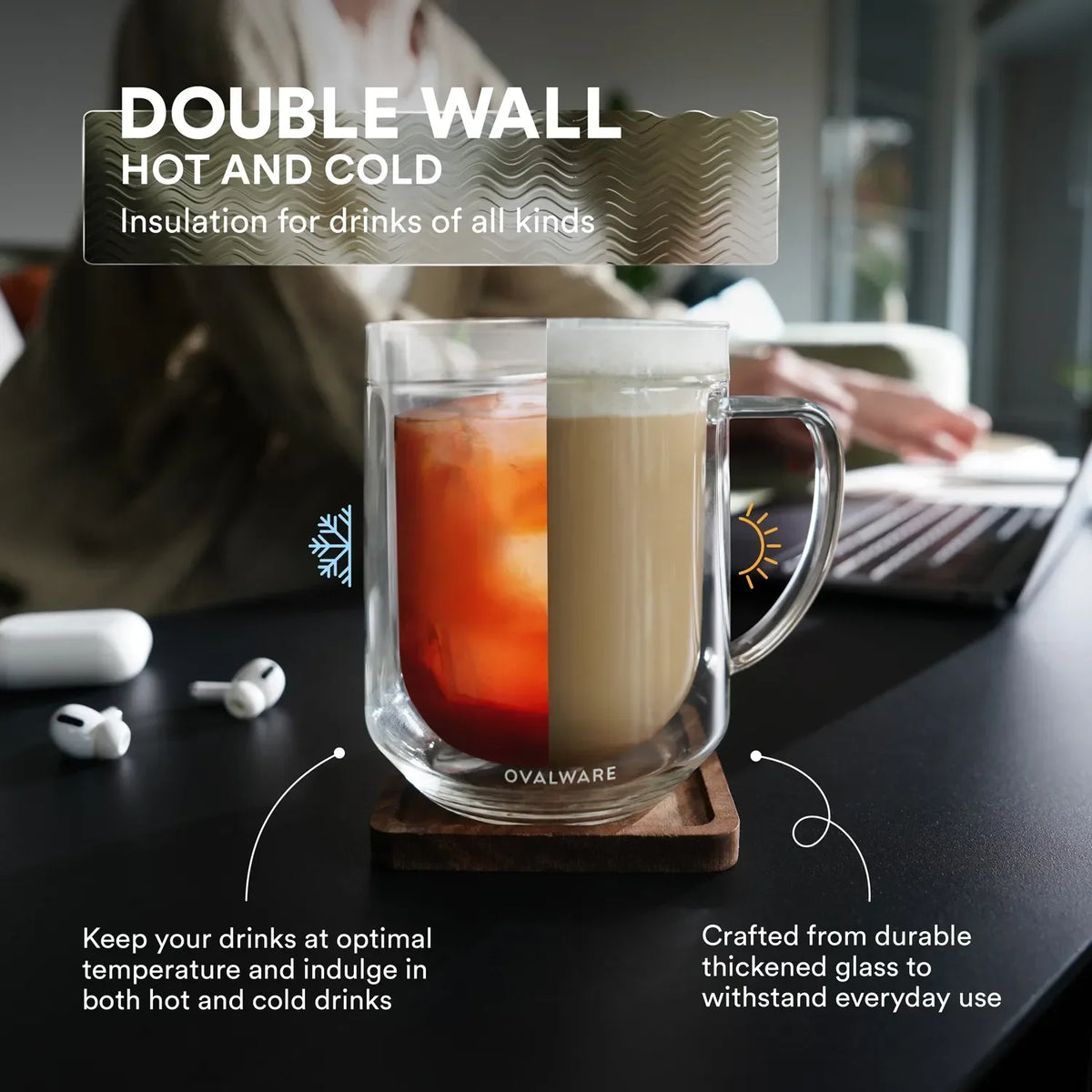 Double Wall Mug Set of 2