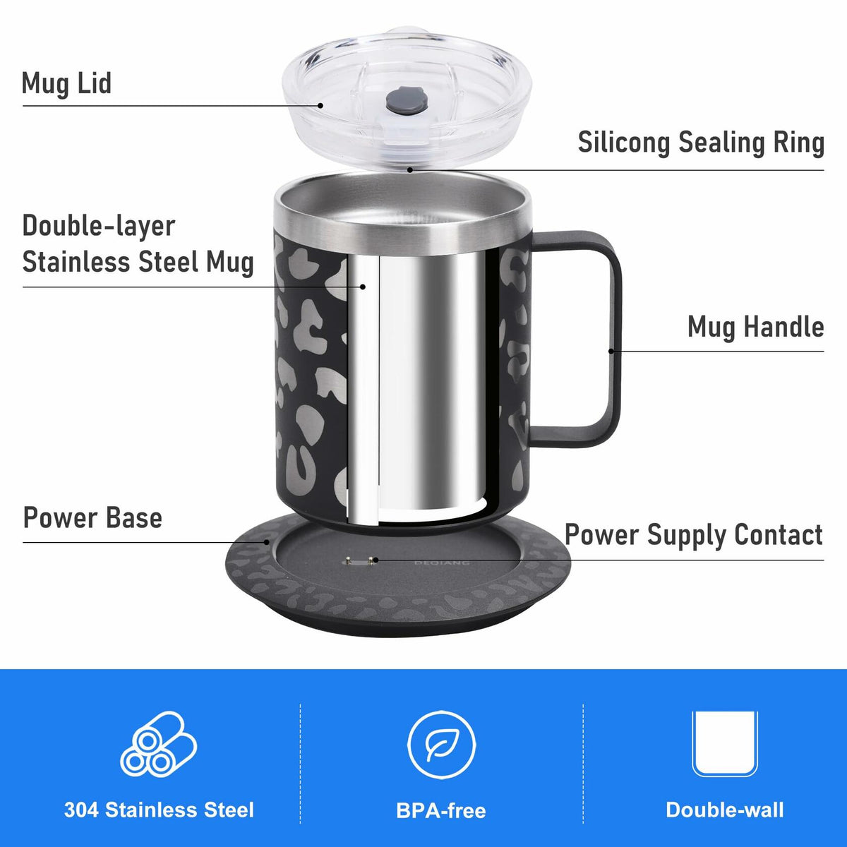 DEQIANG Heated Coffee Mug USB