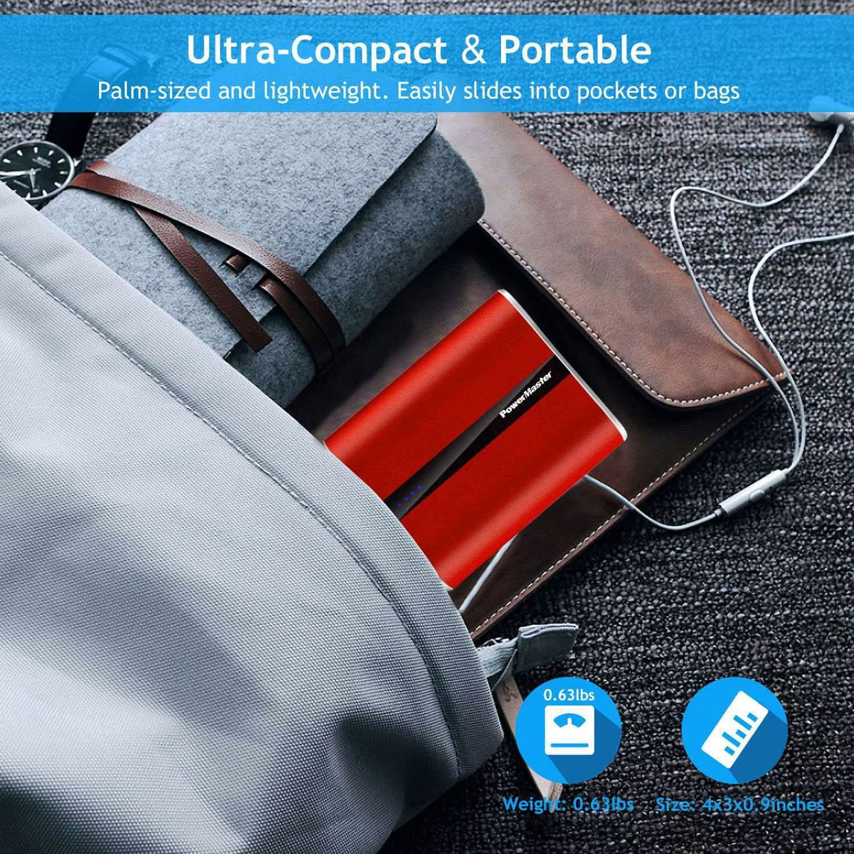 Powermaster 12000mAh Portable Charger