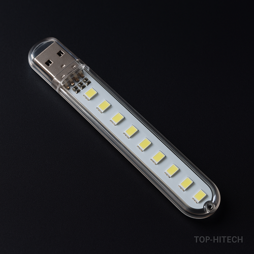 8 LED Mini Portable USB Lamp for Power Bank - studio product photo