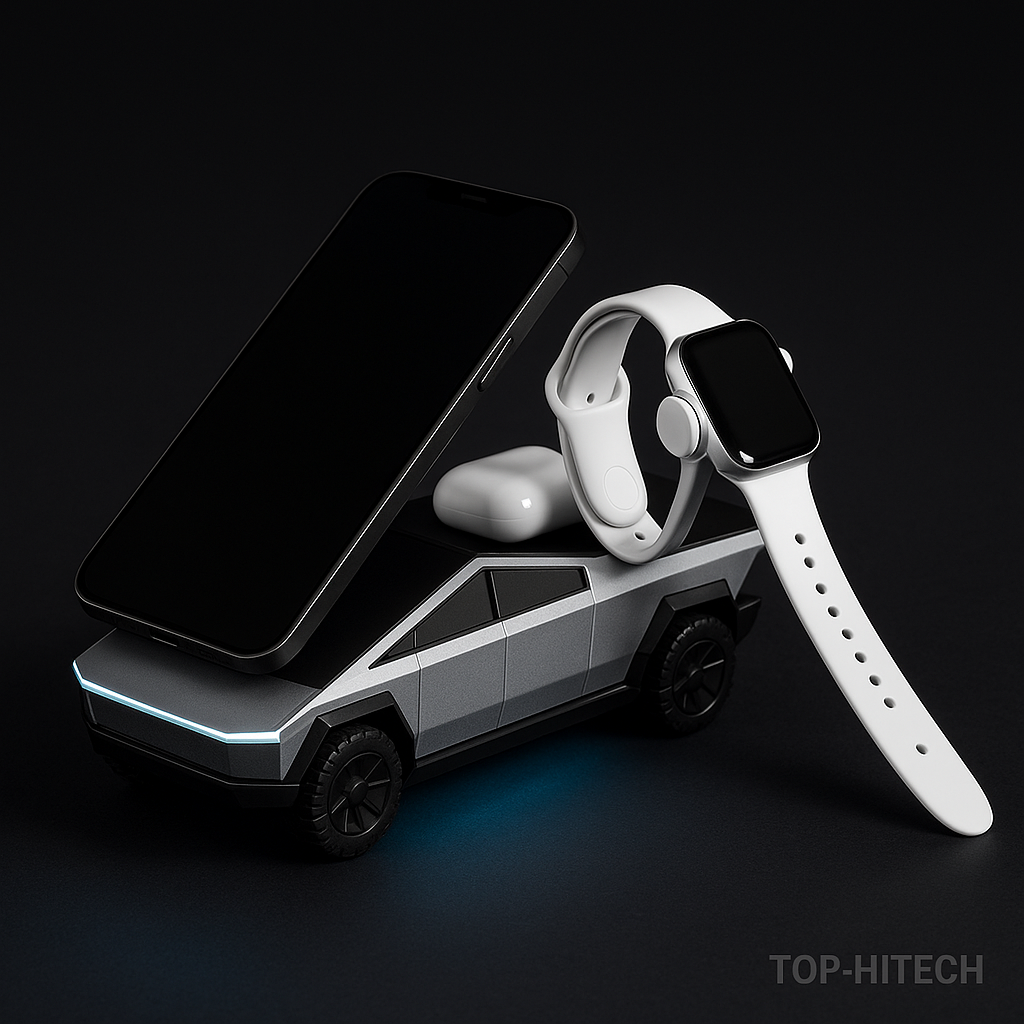 Cybertruck 3-in-1 Charger - studio product photo