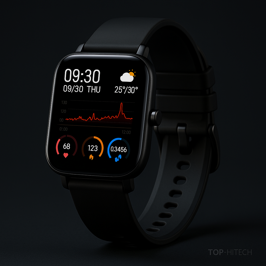Smart Watch Fitness Tracker HR/BP/SpO2 - studio product photo
