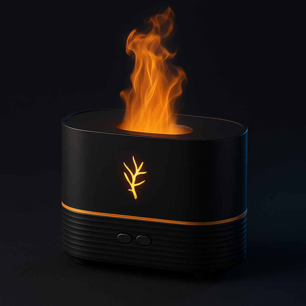 Flame Humidifier USB LED Aroma Diffuser - studio product photo
