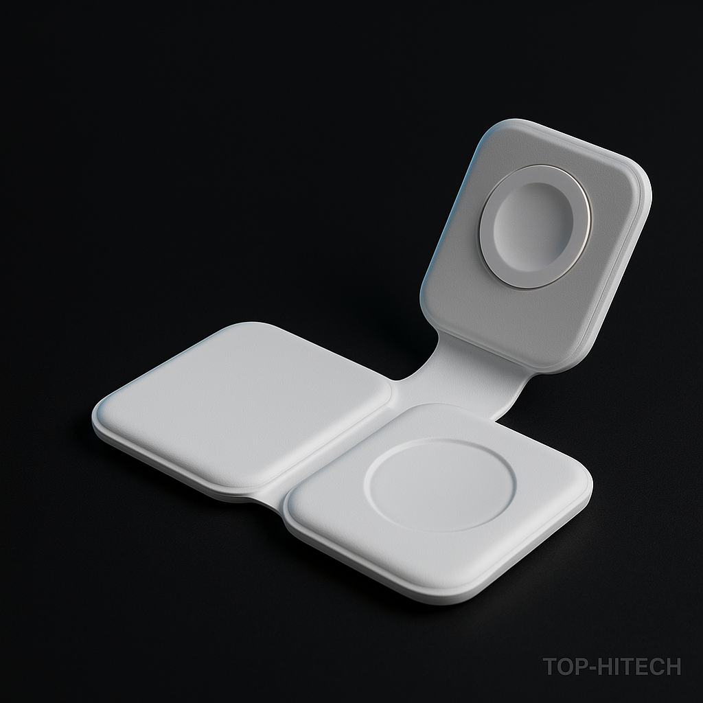 3-in-1 Magnetic Foldable Wireless Charger - studio product photo