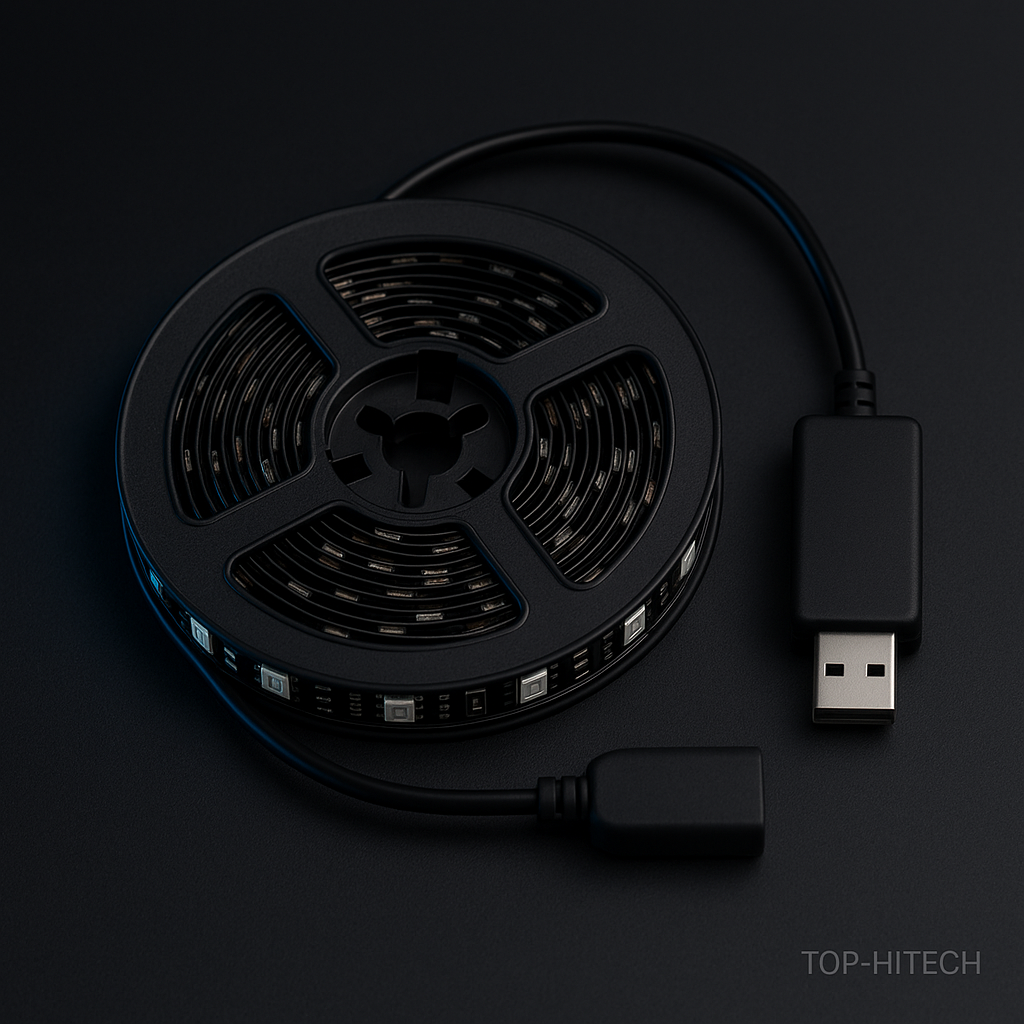 RGB LED Light Strip USB - studio product photo