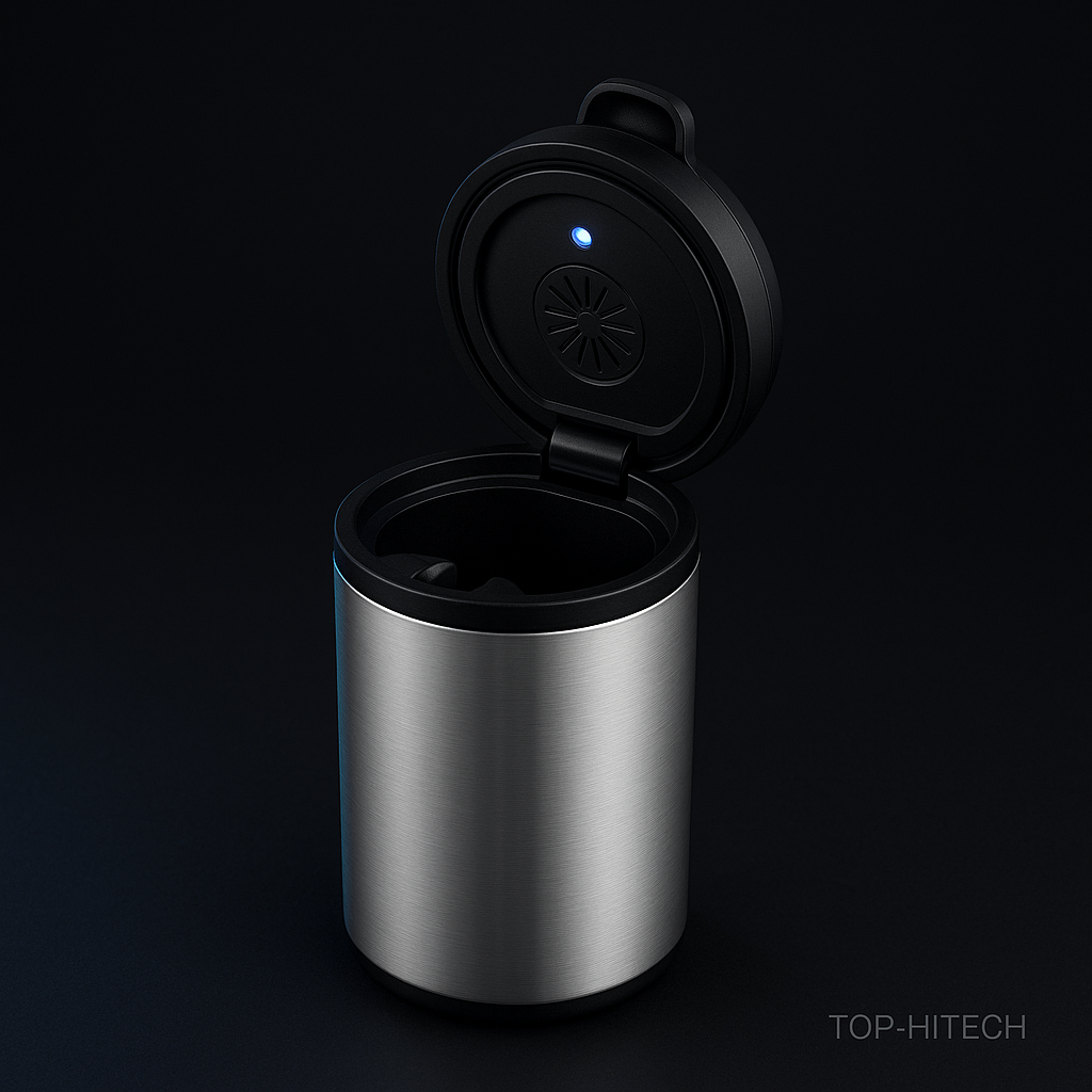 Coffee Mug Ashtray with Light for Tesla - studio product photo