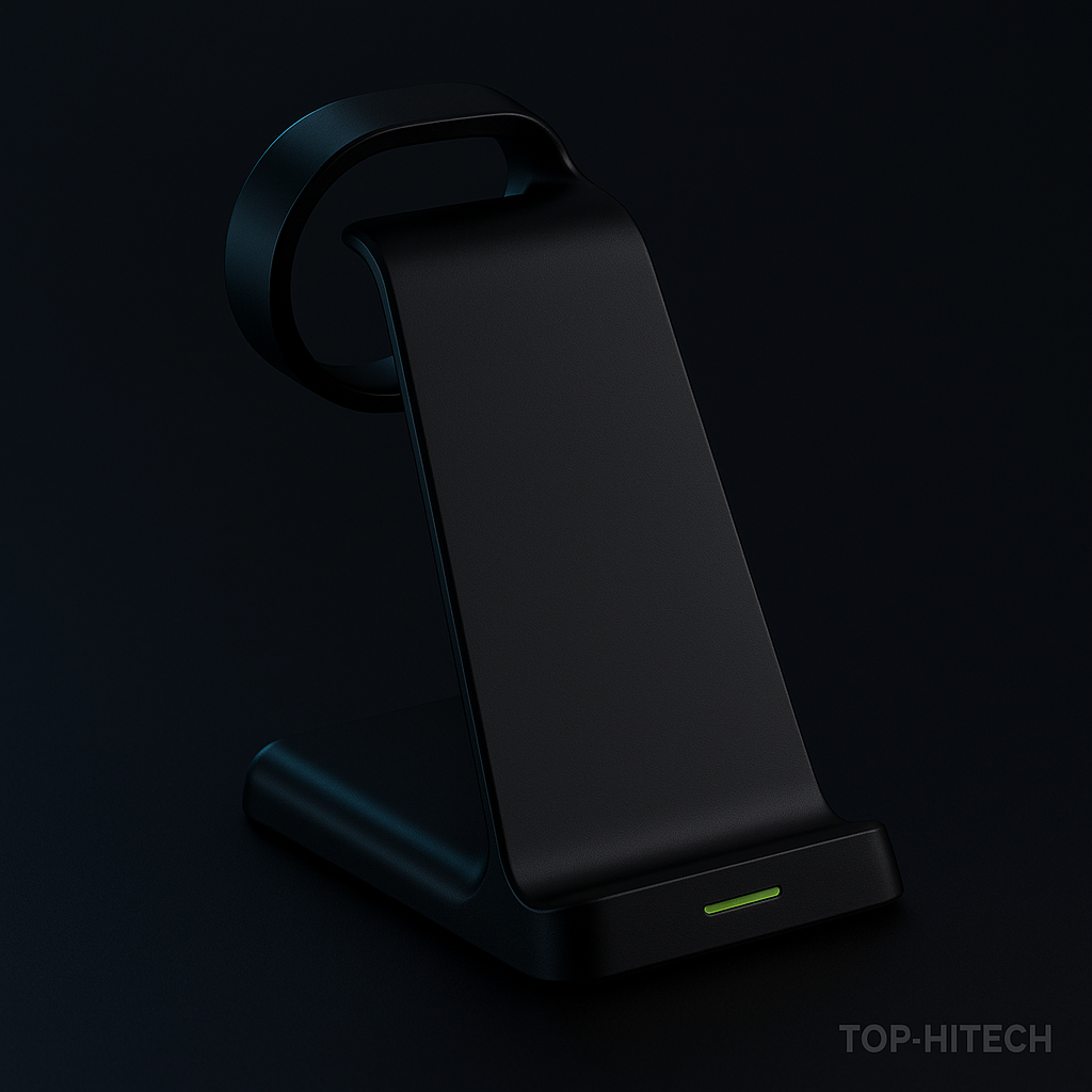 Vertical 3-in-1 Wireless Charger 15W - studio product photo